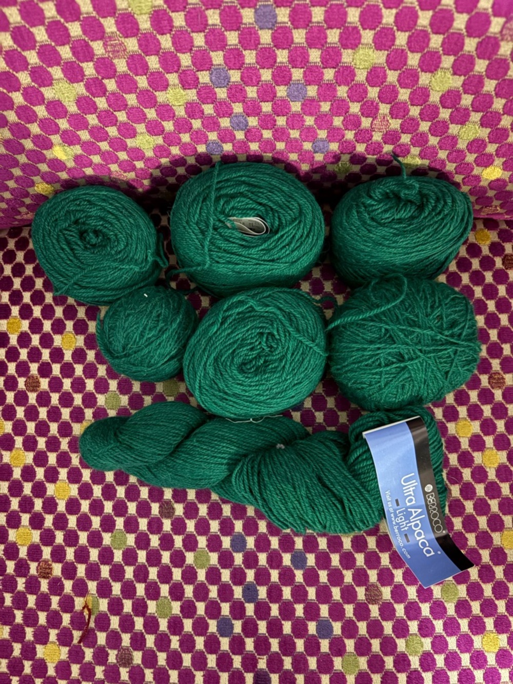 Berroco Ultra Alpaca Light Yarn Bundle in 42184 Emerald Mix